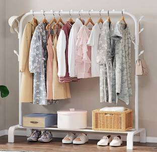 Sasimo 1 Door 2 Shelf Open Coat clothes hanger stand PP PC Collapsible Wardrobe