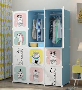 Sasimo 12-Door 12-Shelf Plastic kids Collapsible Cupboard PC Collapsible Wardrobe