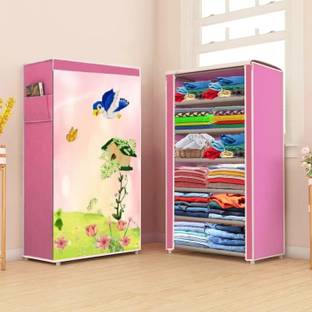 SAIWAY 6-L TREE HOUSE Carbon Steel Collapsible Wardrobe