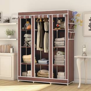 Flipkart Perfect Homes Studio 3 Door 10 Shelf PP Collapsible Wardrobe