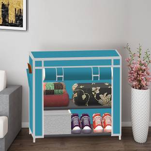 SB07 2 Layer Solid PP Collapsible Wardrobe