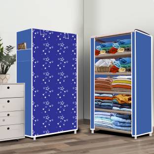 systumm 5 Layer Christmas Print PP Collapsible Wardrobe