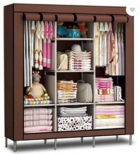 Best Care Fancy and Foldable Collapsible Wardrobe for Clothes and Multipurpose use Carbon Steel Collapsible Wardrobe