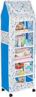 HEGZI Almirah for Clothes Cupboard Clothes Plastic Almirah, 6 Tier Foldable Wardrobe PVC Collapsible Wardrobe