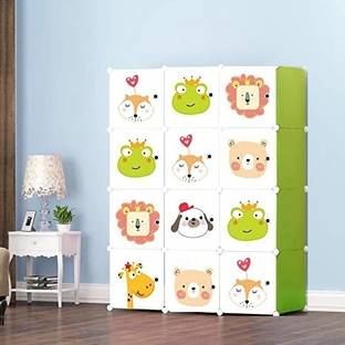 Flipkart Perfect Homes Studio ® 12 Cube Door Multi-Use DIY Storage Cabinet, PP Collapsible Wardrobe