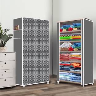 Zofiy 6 Shelf Cabinet Printed PP Collapsible Wardrobe