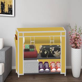 SB07 2 Layer Solid PP Collapsible Wardrobe