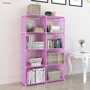 YouCopia Plastic PVC 7-8-9 Shelf Book Organizer/Shoe/Chappal/Book/Clothes Rack Plastic Open Book Shelf