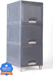 ASHLAS 3 Chest of Drawers : Versatile Drawer Storage Organizer & Organisers Storage Box PP Collapsible Wardrobe