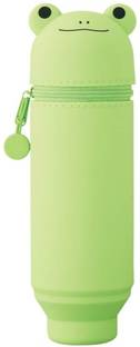 Kickzu Stand Up Pen Pencil Holder Case | Cute Frog Silicone Holder For Desk Organizer Geometry Box