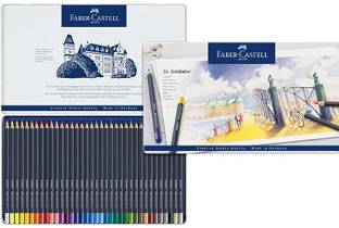 FABER-CASTELL Gold Faber Tin Hexagonal Shaped Color Pencils