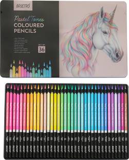 BRuSTRO Artist Pastel Tone Square Shaped Color Pencils