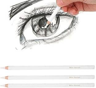 HIKIN SUPERMARKET White Medium Charcoal Art Drawing Pencil Set for Sketching Pencils Tinted - CP04 pencil Shaped Color Pencils