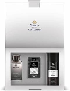 Yardley London Gentleman Elite Gift Collection- Classic Compact Perfume, DWP, & Deodorant Spray Combo Set
