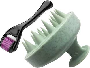 Kwaanie Derma Roller for Hair Growth | Soft Silicone hair Bristles Comb Scrubber