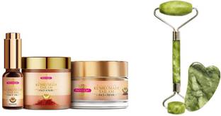 Inveda Kumkumadi Tailam- Cures 9 Major Skin Problems with Free Jade Roller and Gua Sha