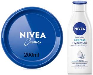 NIVEA Express Hydration Lotion 200ml & Cream 200ml (Pack of 2)