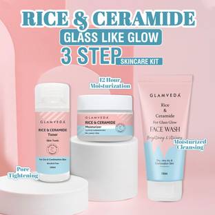 GLAMVEDA Glass Skin Rice & Ceramide 3 Step Combo