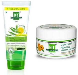 BT BOERICKE & TAFEL calendula aloe vera cream, neem cleansing face wash