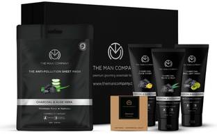 THE MAN COMPANY De Tan Charcoal Facial Kit For Deep Cleansing, Blackhead Removal - Best For Oily Skin