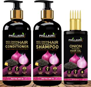 Phillauri Hair Combo | Onion Shampoo + Onion Hair Conditioner + Onion Hair Growth Oil (3 Items in the set)
