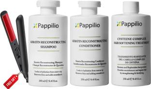 Pappilio Shampoo,Conditioner,Cysteine Treatment|FREE Hair Straightener WORTH ₹5250