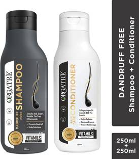 Orgatre Hair Care Combo Dandruff Free Shampoo & Conditioner For Dandruff Control & Promotes Hair Growth 250 ml - Each