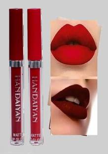 glamblush Handaiyan Matte Liquid Lipstick Combo – Pack of 2 Bold Red Shades for Long-Lasting Glam Look
