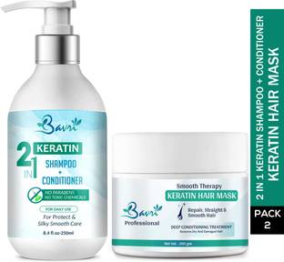 bavri Keratin Protein Shampoo & Conditioner With Keratin Hair Mask