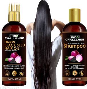 INDO CHALLENGE Onion Shampoo & Oil to Wet Hair