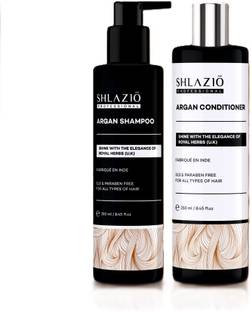 shlazio Argan Oil Shampoo & Conditioner to Remove Buildup & Controls Split Ends