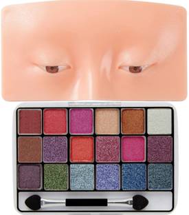 Facejewel Eye Makeup Combo Set Practice Makeup Dummy With 18Color Shimmer Eyeshadow