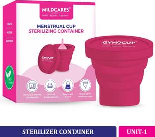 Gynocup Collapsible Silicone Cup Menstrual Cup Sterilizer | Kills 99% of Germs in 2 Minutes | Microwave Friendly - 1 Unit