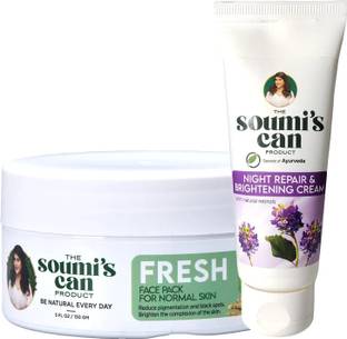 The Soumi's Can Product Fresh Face Pack (150gm) & Night Repair & Brightening Cream (50ml)