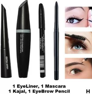 huemic Insta EyeLiner + Hypercurl Mascara + Colossal Kajal + Eyebrow Pencil DW