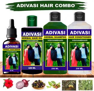 Vishvambhari Adivasi All Type of Hair Problem Herbal Growth oil,Shampoo AND conditioner & Serum