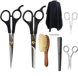 Doberyl cutting scissors +Double Thinning Scissor + Hair Cutting Sheet Apron Comb Scissors