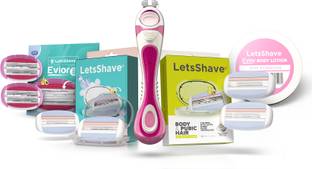 LetsShave Evior 6-Month Women�s Grooming Kit |World's 1st 6 blade,Body Razor & lotion