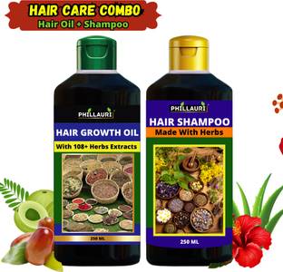 Phillauri Hair Oil For Hair Growth, Anti-dardruff, Healthy Scalp And Ayurvedic Herbal Shampoo