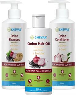 Chevar onion oil for Hair Growth, Hair Fall Control (onion oil + shampoo + conditioner)