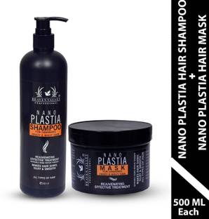 Heaven Valley Professional Nano Plastia Hair Shampoo + Nano Plastia Hair Mask Combo for Frizz-Free, Shiny Hair (2 Items in the set)