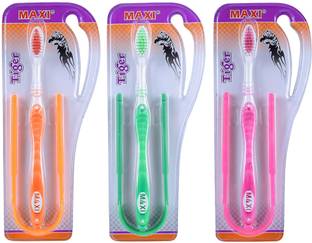 Maxi Tiger Toothbrush & Tongue Cleaner-Oral Hygiene Kit