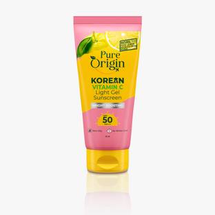 Pure Origin Sunscreen - SPF 50 PA++++ Korean Vitamin C Bright Boosting Light Gel Sunscreen