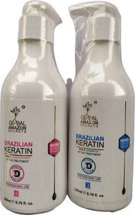 Global Amazon Secrets Brazilian Keratin Shampoo and Conditioner Set For Men and Women 250ml Each