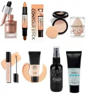 mkldsrh waterproof fixer primer foundation concealer beauty blender compact powder contour stick face highlighter for face make up