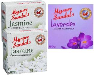 Mysore Sandal's Jasmine and Lavender Soap 150g Each Pack