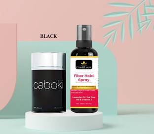 Caboki Hair Fibers For Regrowth And Instant Styling Black 1 & ConfiLook Fiber Hold Spray 1