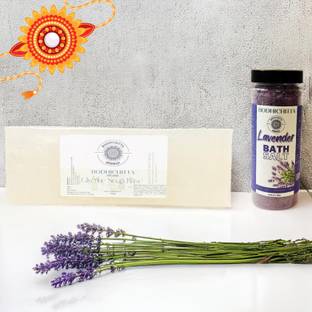 Bodhichitta Glycerin Soap Base 1kg & Lavender Bath Salt 300gm Combo Pack for Raksha Bandhan Gift | Gift Pack