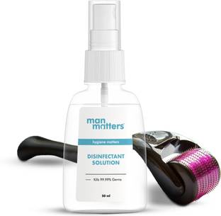 Man Matters Derma Roller with Disinfectant for Hair Growth | 540 Micro 0.5mm Titanium Needle