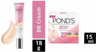 POND's LIGHT MAKEUP GLOW BB+ CREAM 18G + WHITE BEAUTY CREAM 15ML
